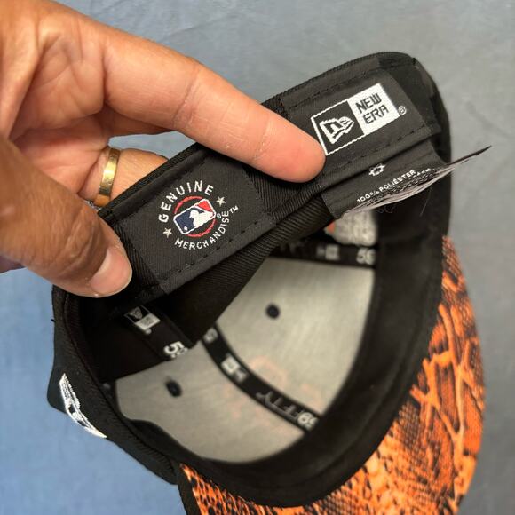 Giants Hat 2012 World Series Fall Classic Patch Snakeskin 59Fifty Fitted Size 7 - Picture 13 of 13